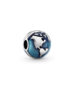 Blue Globe Clip Charm