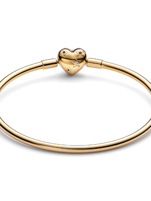 FINAL SALE - Celestial Heart Clasp Bangle - Image 5