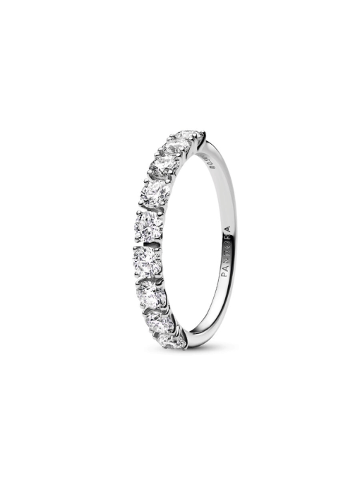 Pandora Era 14k White Gold Lab-grown Diamond Half Eternity Band Ring - Image 3