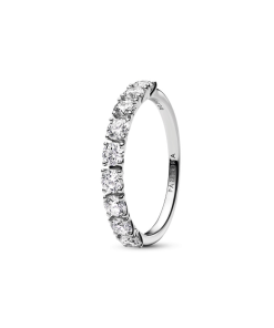 Pandora Era 14k White Gold Lab-grown Diamond Half Eternity Band Ring