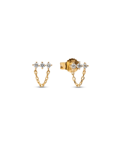 Pandora Era Lab-Grown Diamond Trio Chain Stud Earrings