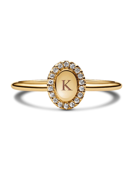Engravable Oval Halo Ring - Image 5