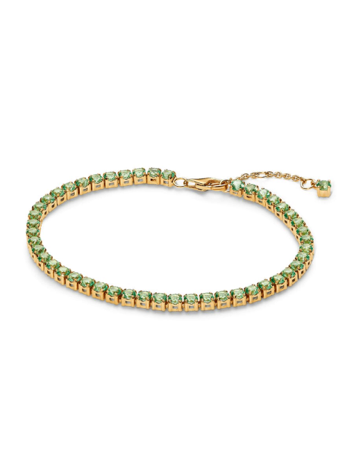 Sparkling Green Tennis Bracelet - Image 3