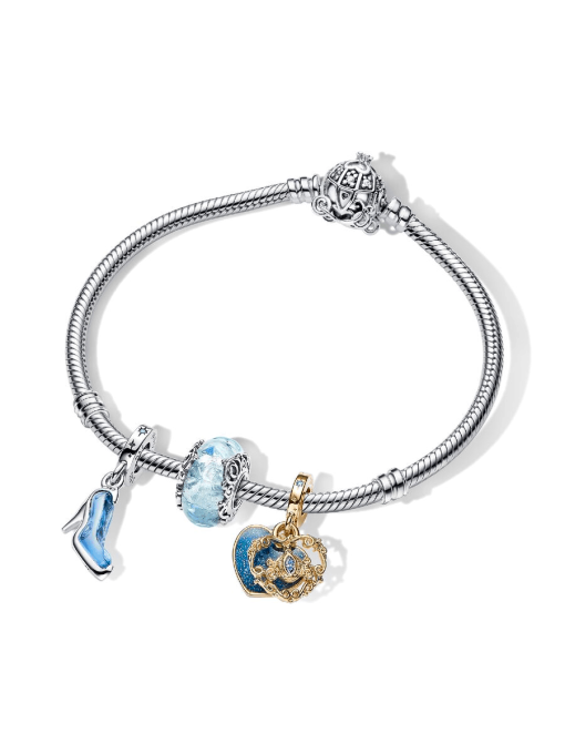 Disney Cinderella's Triple Charm Bracelet Set - Image 2