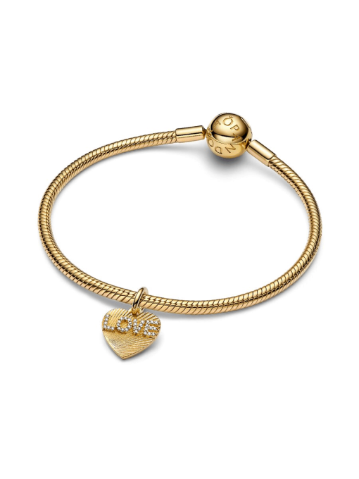Engravable Love Heart Dangle Charm - Image 8