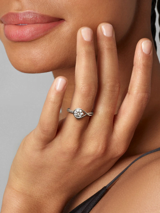 Pandora Infinite 14k White Gold Lab-grown Diamond Ring - Image 4