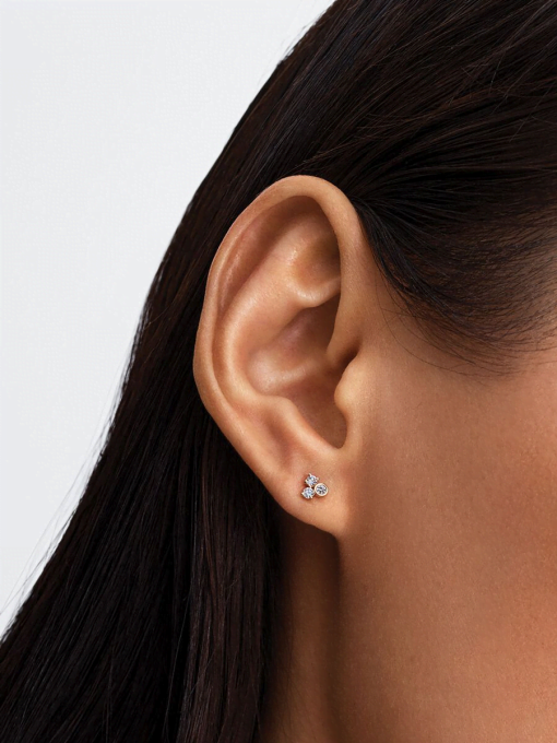 Pandora Era Lab-Grown Diamond Cluster Stud Earrings - Image 4