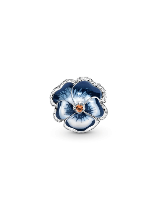 Blue Pansy Flower Charm - Image 6