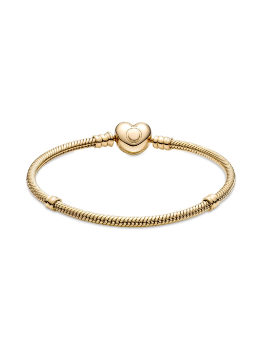 Pandora Moments Heart Clasp Snake Chain Bracelet - Image 3