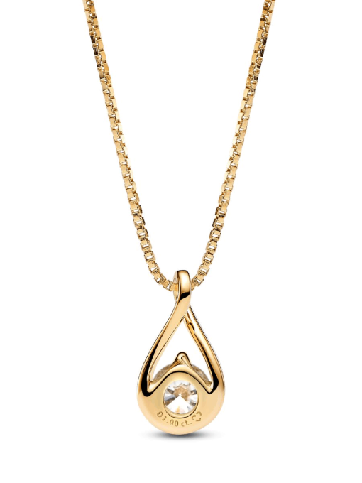 Pandora Infinite 14k Gold Lab-grown Diamond Pendant Necklace - Image 4