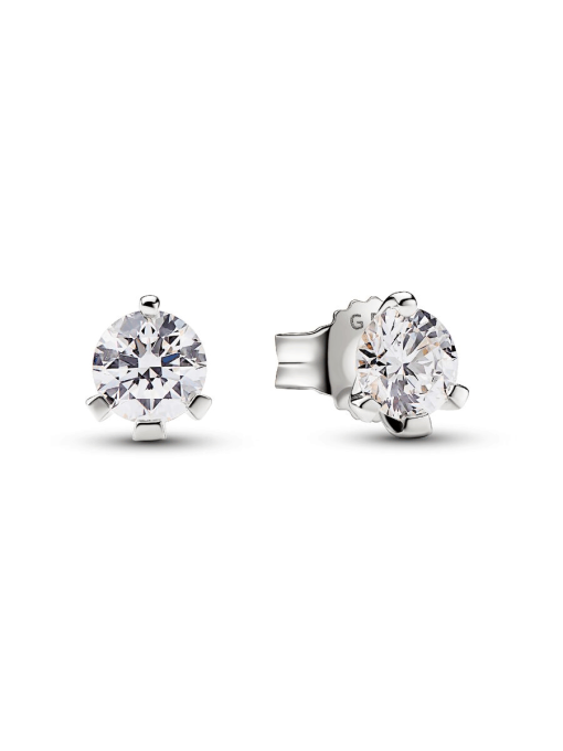 Pandora Nova 14k White Gold Lab-grown Diamond Earrings