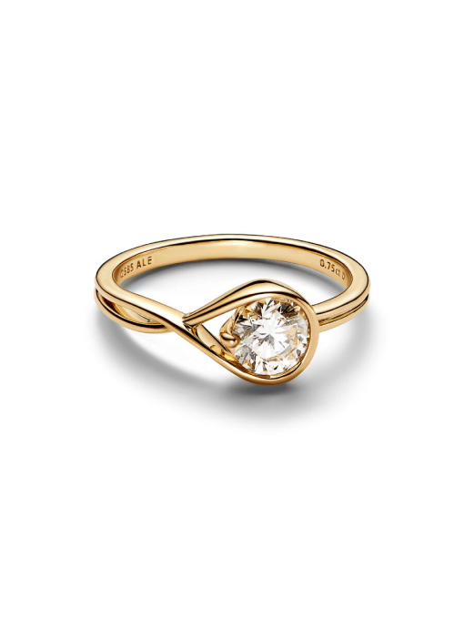 FINAL SALE - Pandora Infinite 14k Gold Lab-grown Diamond Ring - Image 5