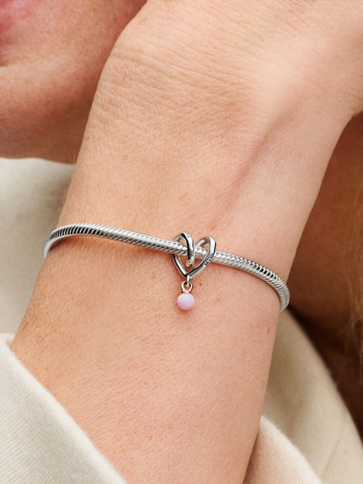 Two-tone Wrapped Heart Charm - Image 2