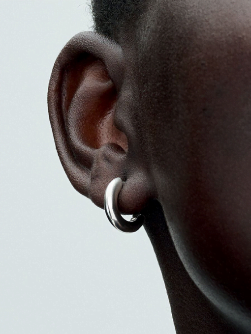 Round Hoop Earrings - Image 2
