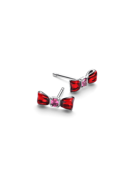 Disney Snow White Bow Stud Earrings - Image 5