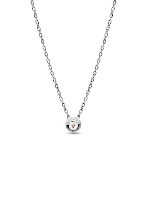 Pandora Era Bezel Sterling Silver Lab-grown Diamond Pendant Necklace - Image 4