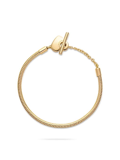 Pandora Moments Heart T-Bar Snake Chain Bracelet - Image 5