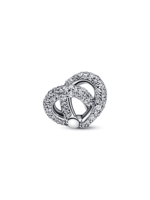 Pave Infinity Knot Heart Charm - Image 5