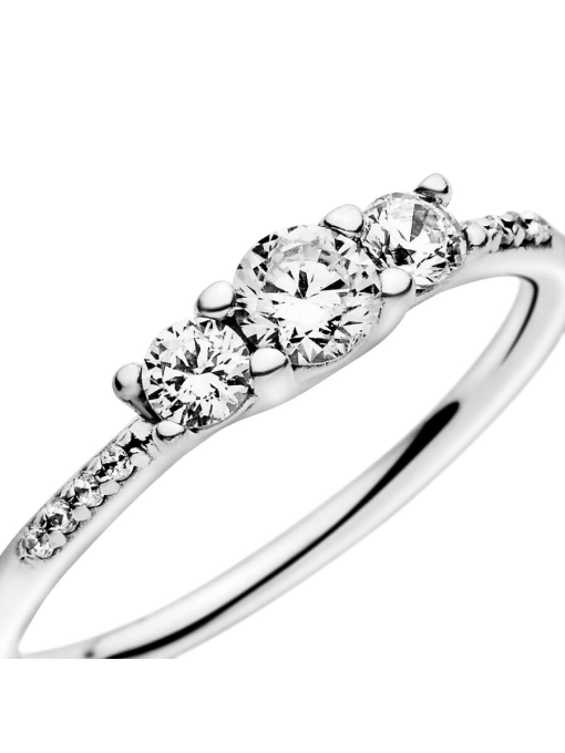 Clear Three-Stone Ring - Image 5