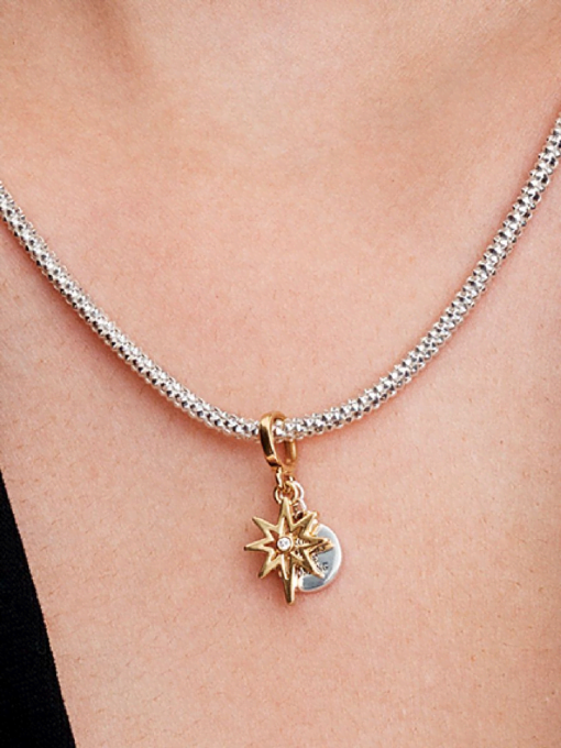 Engravable North Star Lab-grown Diamond Dangle Charm - Image 2