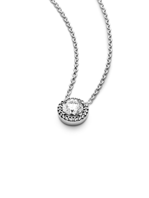 Round Sparkle Halo Necklace - Image 7