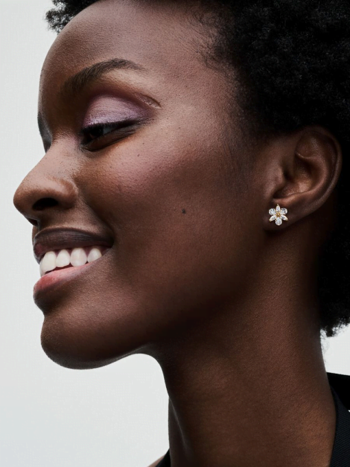 Sparkling Herbarium Cluster Stud Earrings - Image 4