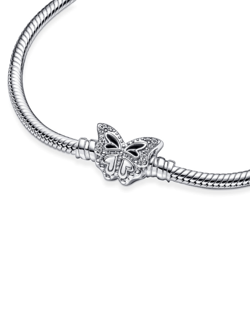 Pandora Moments Butterfly Clasp Snake Chain Bracelet - Image 6