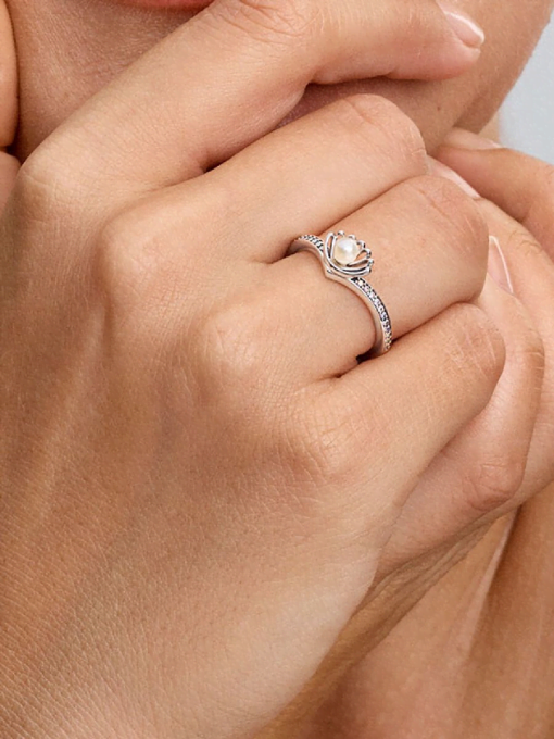 Disney Princess Ariel Shell Treated Freshwater Cultured Pearl Ring - Image 2