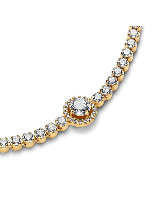 Sparkling Halo Tennis Bracelet - Image 5