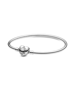 Pandora Moments Heart Clasp Bangle