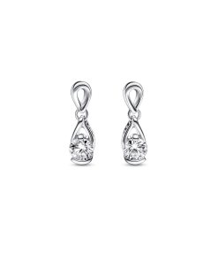 Pandora Infinite Sterling Silver Lab-grown Diamond Drop Earrings