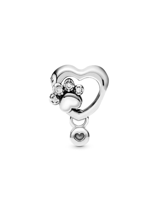 Sparkling Paw Print & Heart Charm - Image 5