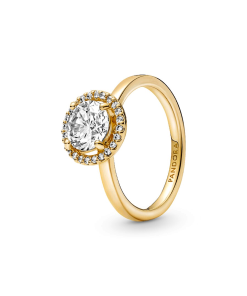 Sparkling Round Halo Ring