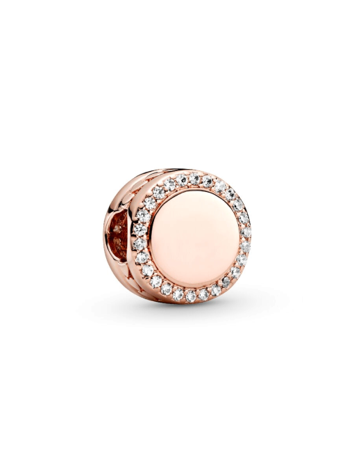 Engravable Sparkling Button Charm - Image 3