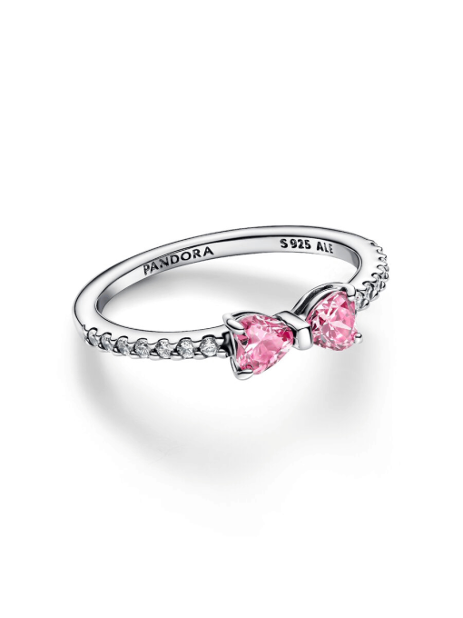 Sparkling Pink Bow Ring - Image 5