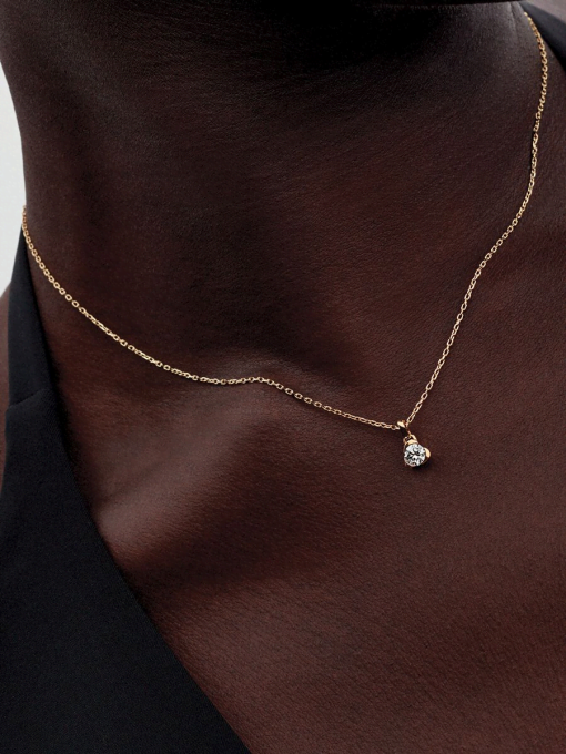 Pandora Talisman 14k Gold Lab-grown Diamond Heart Pendant - Image 4