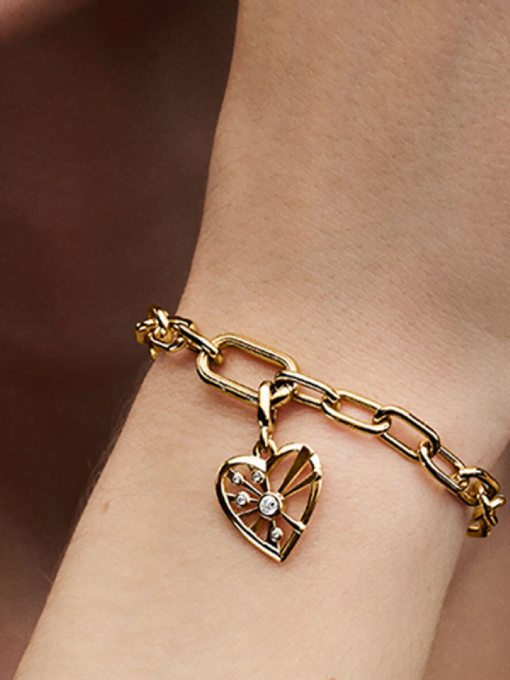Heart & Rays Medallion Charm - Image 2