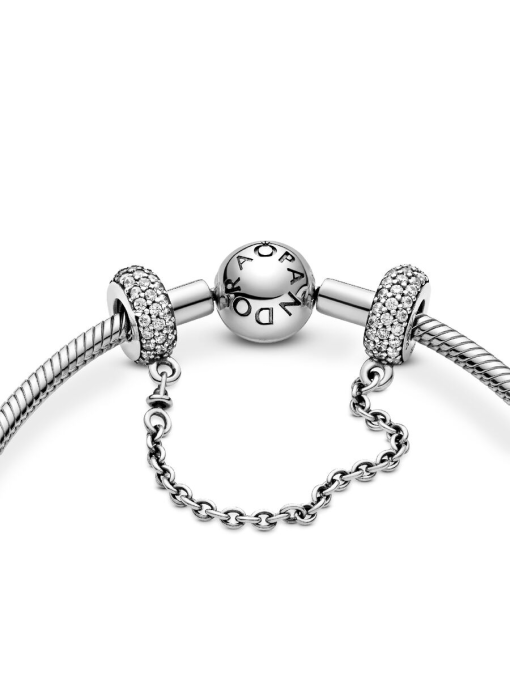 Sparkling Pave Safety Chain Charm - Image 5