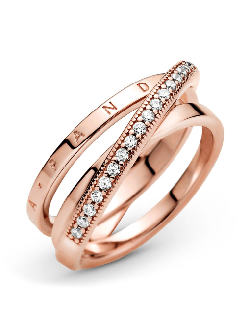 Crossover Pave Triple Band Ring - Image 6