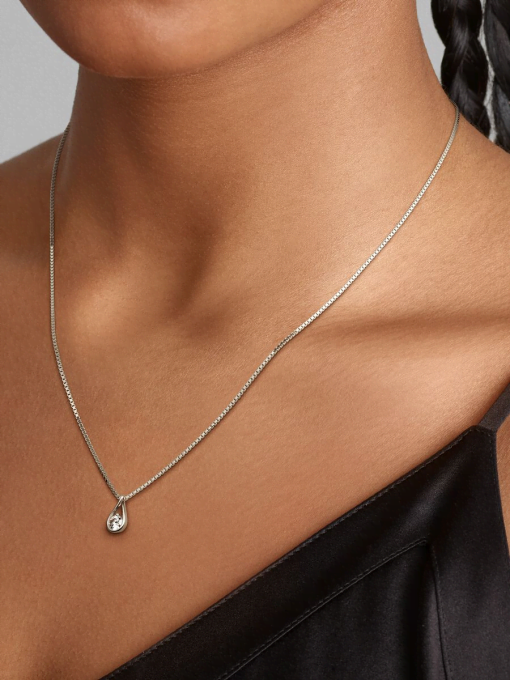 Pandora Infinite 14k White Gold Lab-grown Diamond Pendant Necklace - Image 2