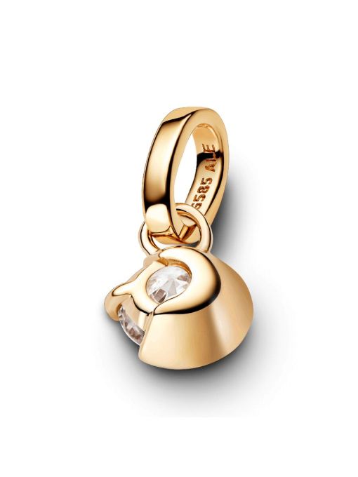 Pandora Talisman 14k Gold Lab-grown Diamond Moon Pendant - Image 6