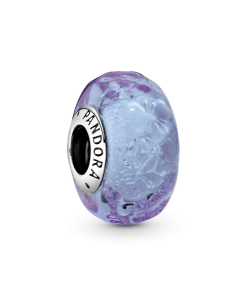 Wavy Lavender Murano Glass Charm