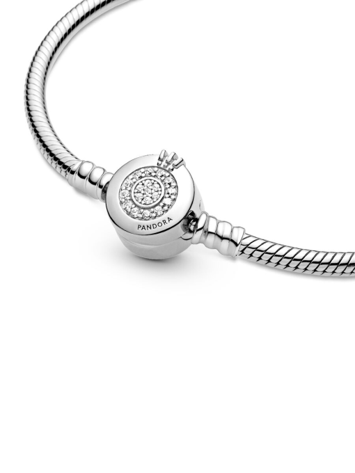 Pandora Moments Sparkling Crown O Snake Chain Bracelet - Image 6