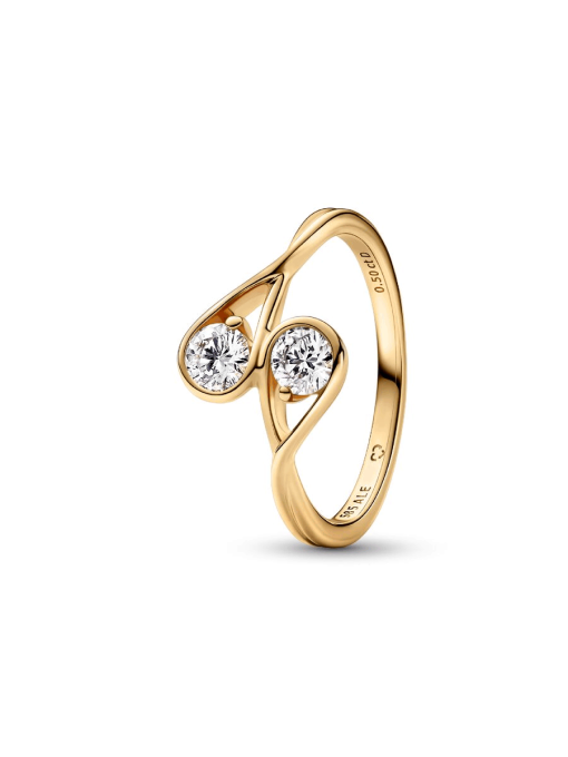 Pandora Infinite 14k Gold Double Lab-grown Diamond Ring