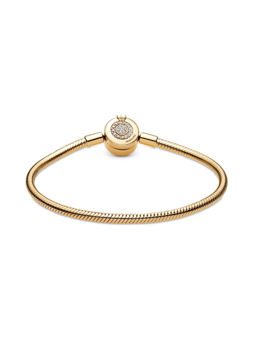 Pandora Moments Sparkling Crown O Snake Chain Bracelet - Image 5