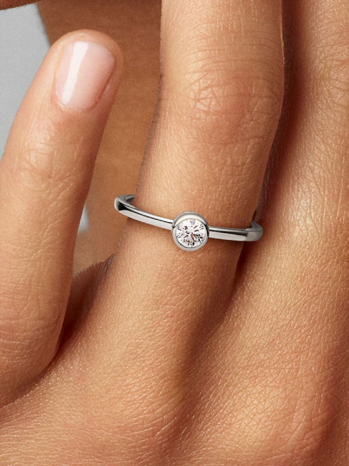 Pandora Era Bezel Sterling Silver Lab-grown Diamond Ring - Image 2
