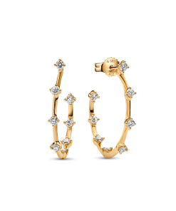 Pandora Era Lab-Grown Diamond Station Hoop Earrings