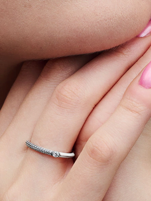 Pandora ME Pave & White Dual Ring - Image 2