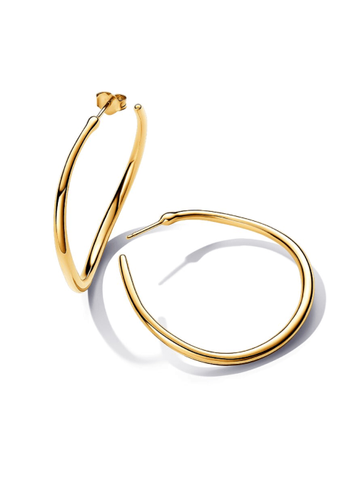 Organically Shaped 42 mm Open Hoop Earrings - Image 2