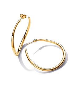 Organically Shaped 42 mm Open Hoop Earrings